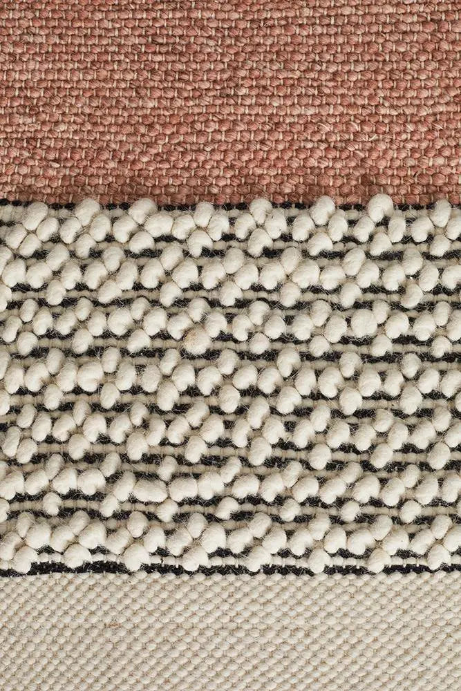 Amber 809 Peach Natural Rug, Modern Rugs, HAND LOOMED Rugs Unitex