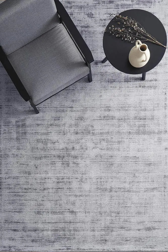 Bayliss Grey Viscose Rug RUG CULTURE