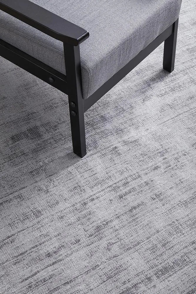 Bayliss Grey Viscose Rug RUG CULTURE