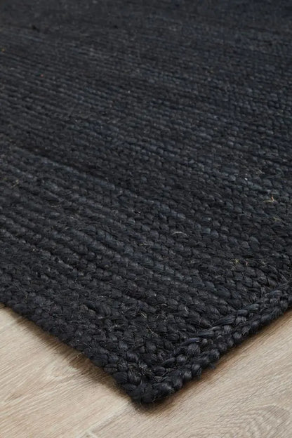 Bondi Natural Black Jute Rug RUG CULTURE