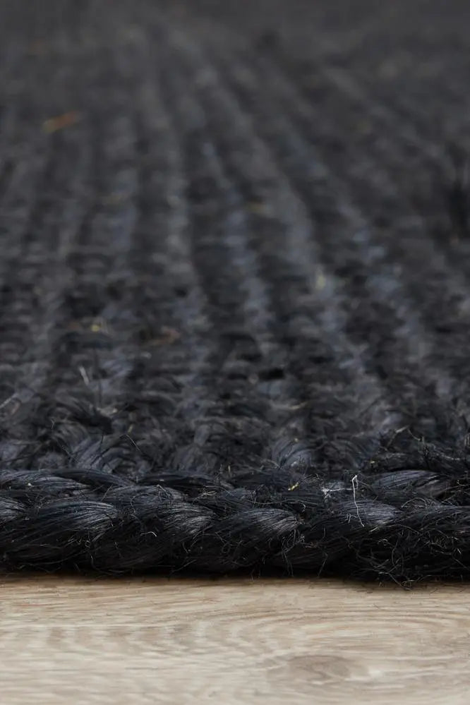 Bondi Natural Black Jute Rug RUG CULTURE