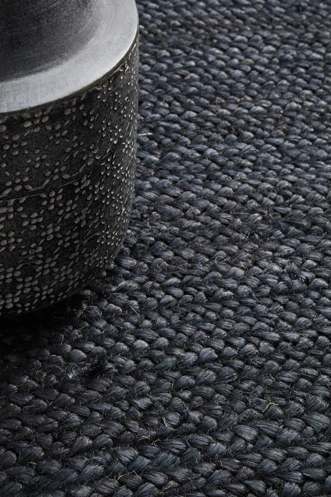 Bondi Natural Black Jute Rug RUG CULTURE