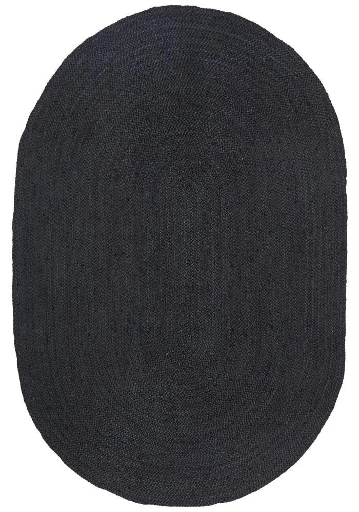 Bondi Natural Black Oval Jute Rug RUG CULTURE