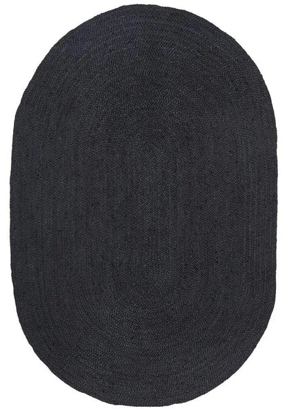 Bondi Natural Black Oval Jute Rug RUG CULTURE
