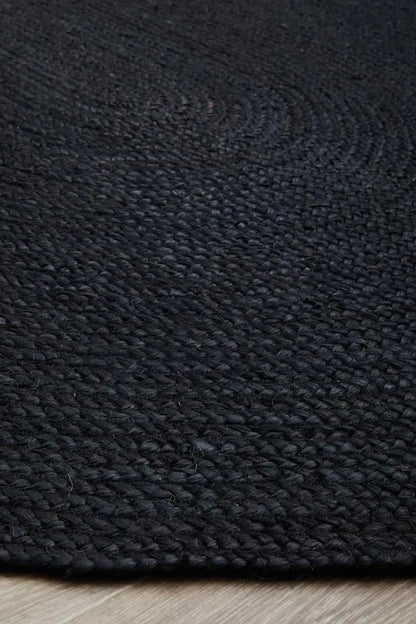 Bondi Natural Black Oval Jute Rug RUG CULTURE