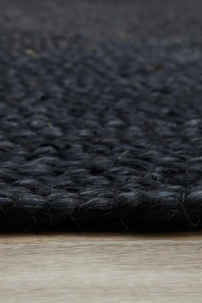 Bondi Natural Black Oval Jute Rug RUG CULTURE