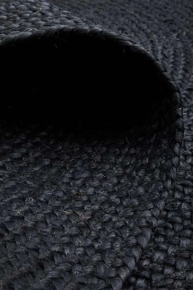 Bondi Natural Black Oval Jute Rug RUG CULTURE