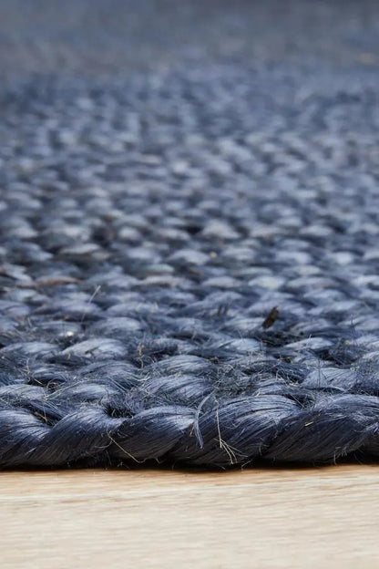Bondi Navy Oval Jute Rug RUG CULTURE