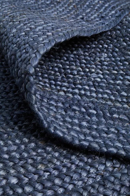 Bondi Navy Oval Jute Rug RUG CULTURE