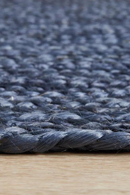 Bondi Navy Runner Jute Rug RUG CULTURE