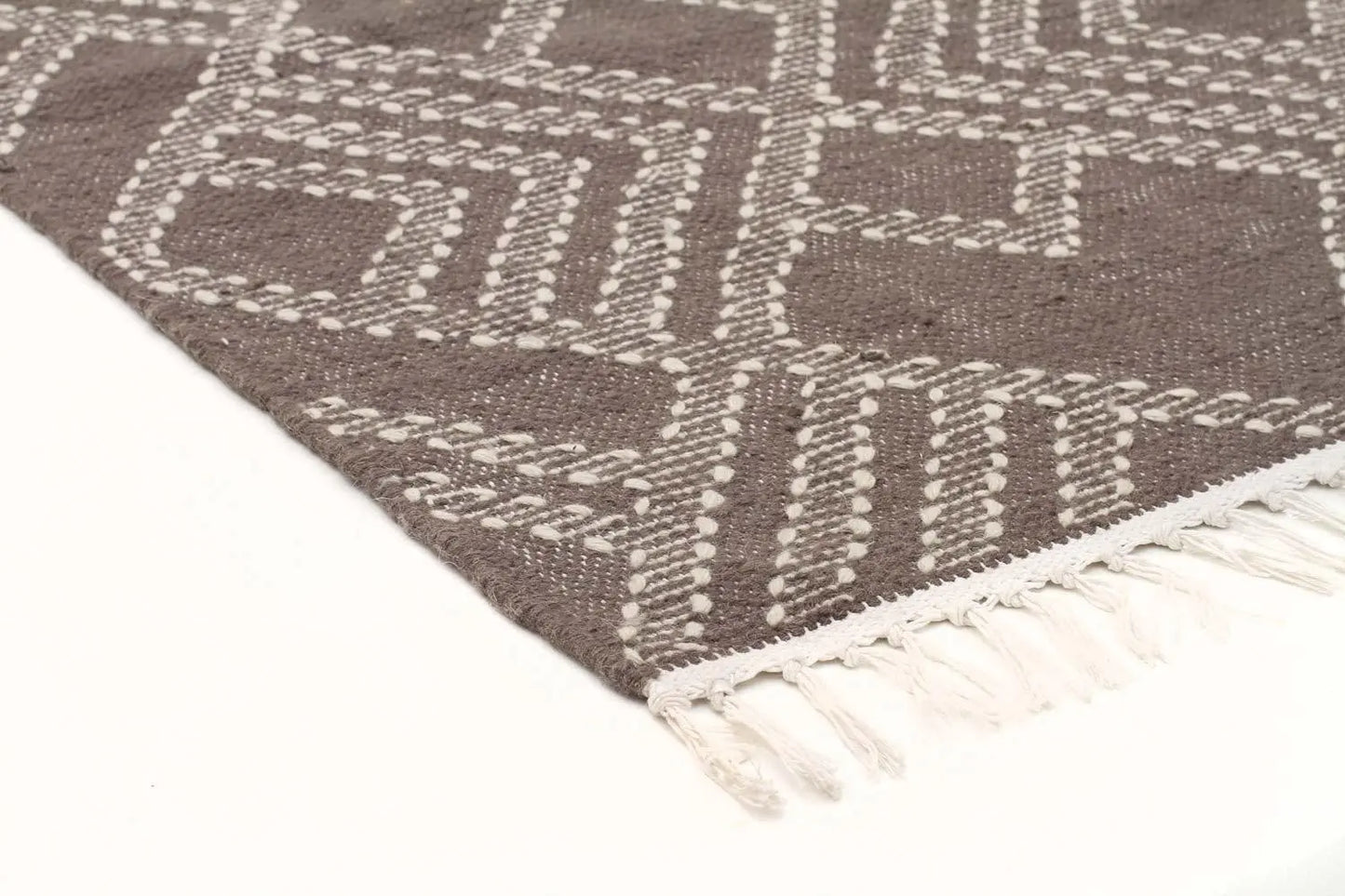 Bonita 739 Grey Wool and Viscose Rug Unitex