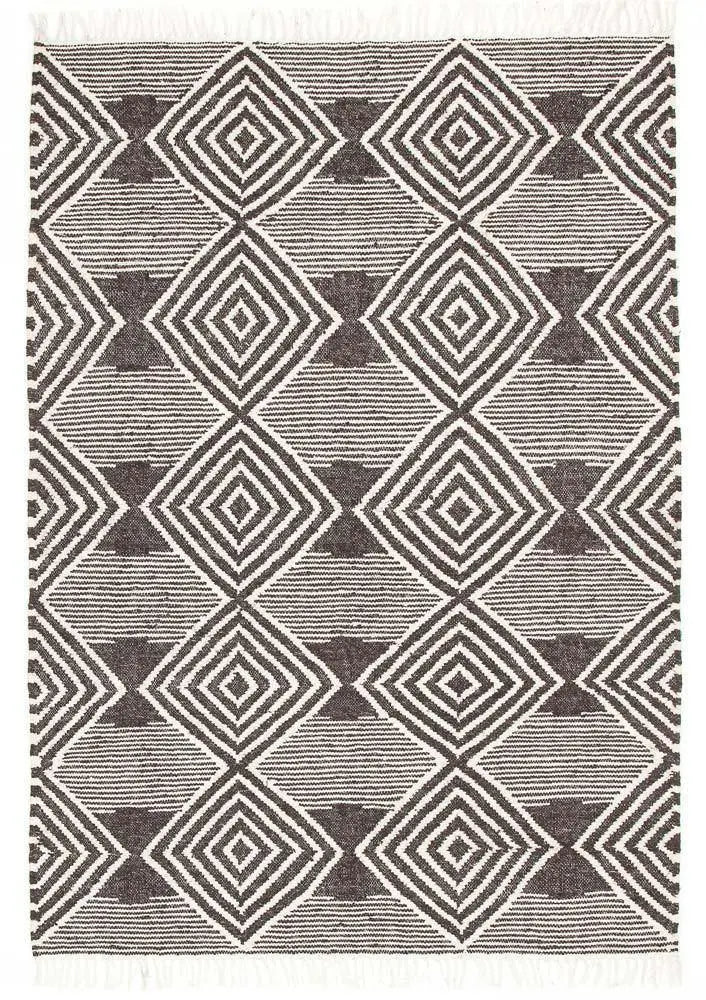 Bonita 744 Charcoal Wool and Viscose Rug Unitex