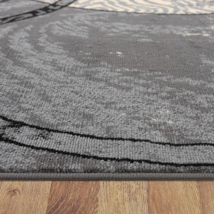 Budget Collection 2680 Dark Grey Saray Rugs