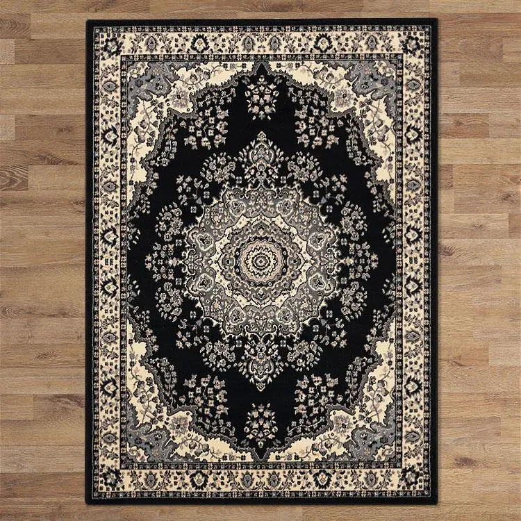 Budget Collection 3104 Black Saray Rugs