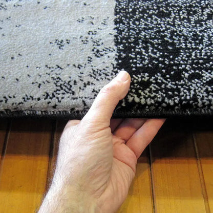 Chali Collection 1166 Black Hallway Runner Saray Rugs