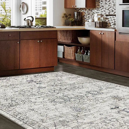 Classic Charm 623 Cream Distressed Turkish Rug Saray Rugs