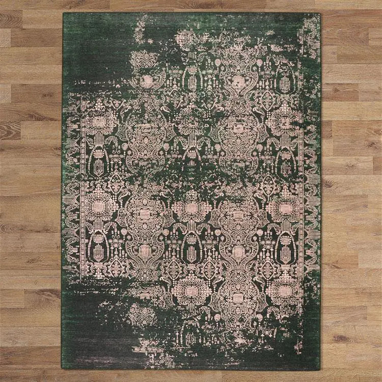Devosion Vintage 32 Green Hallway Runner Saray Rugs