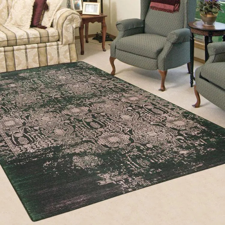 Devosion Vintage 32 Green Hallway Runner Saray Rugs