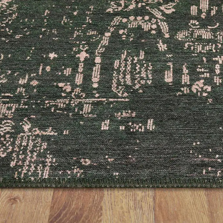 Devosion Vintage 32 Green Hallway Runner Saray Rugs