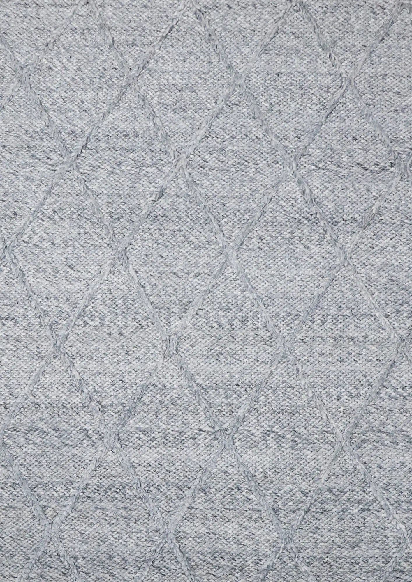 Diamond Spotted Grey Wool Rug The Rug Co