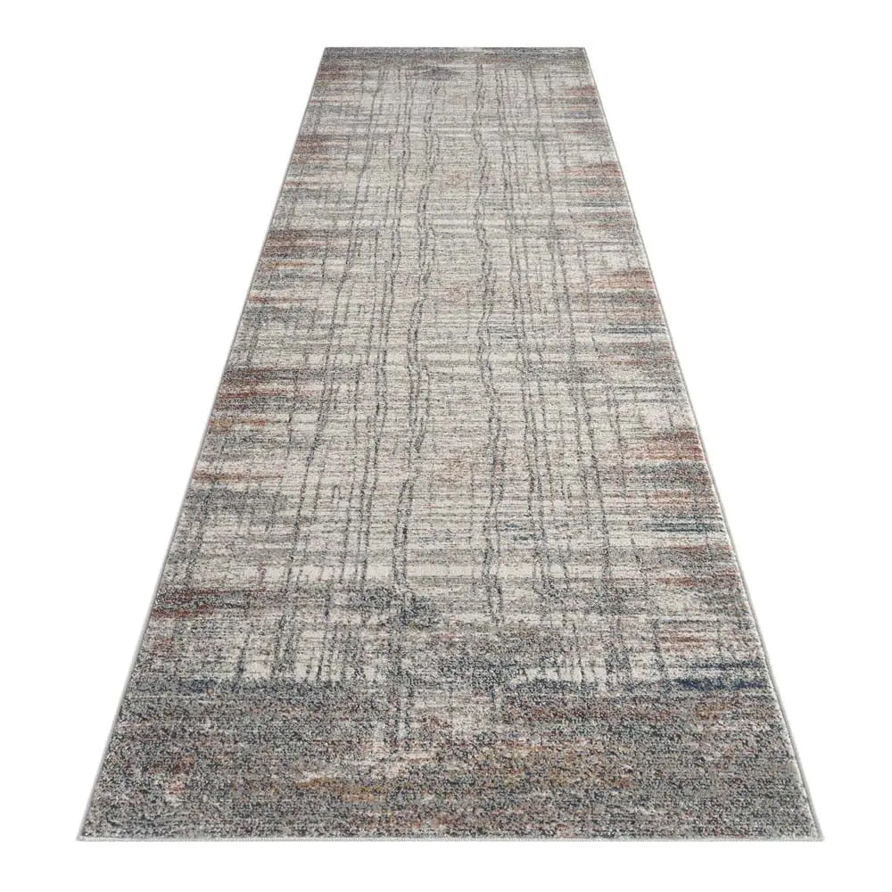 Dorisa 36 Grey Rust Hallway Runner Saray Rugs