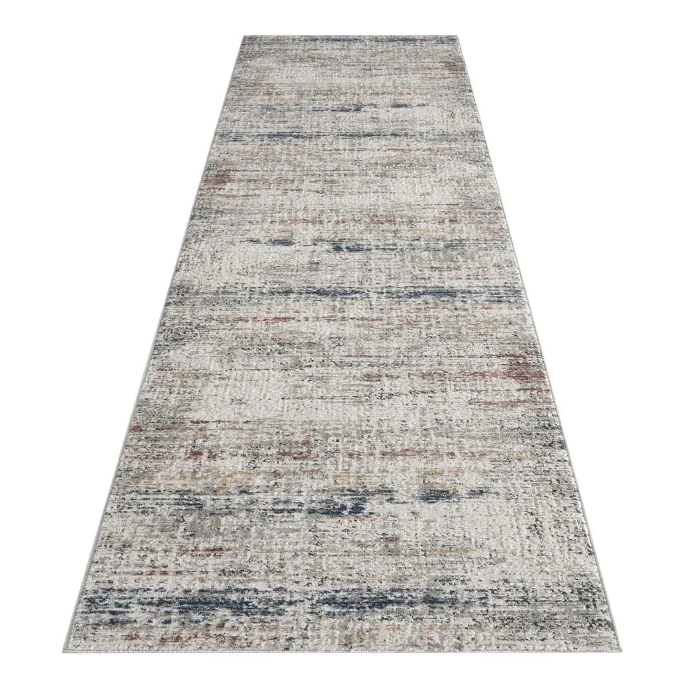 Dorisa 80 Light Grey Rust Hallway Runner Saray Rugs