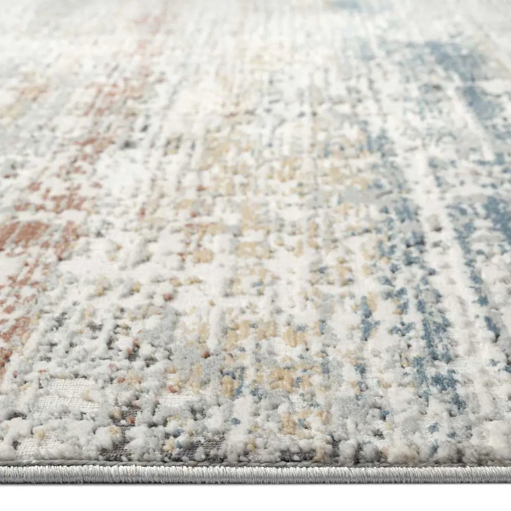Dorisa 80 Light Grey Rust Hallway Runner Saray Rugs