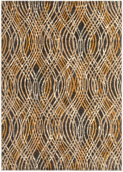 Dream Flurry Modern Charcoal Rug Rug Culture