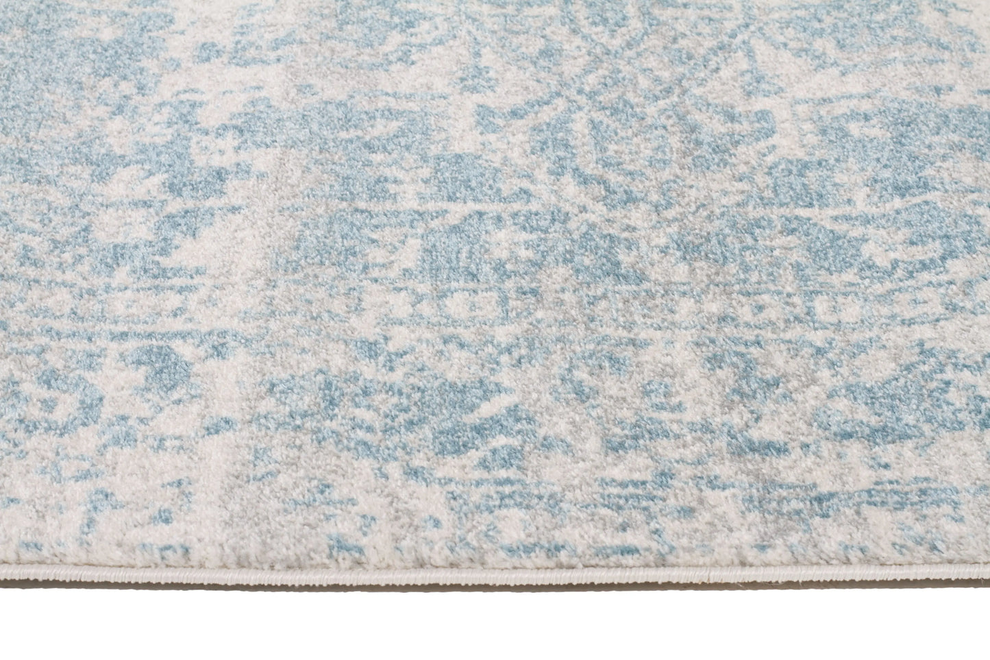 Eclipse 253 White&Blue Hallway Runner Unitex