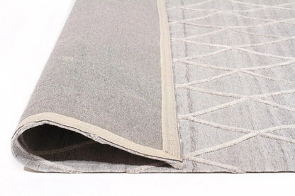 Fantasy 5051 Silver Wool and Viscose Rug Unitex