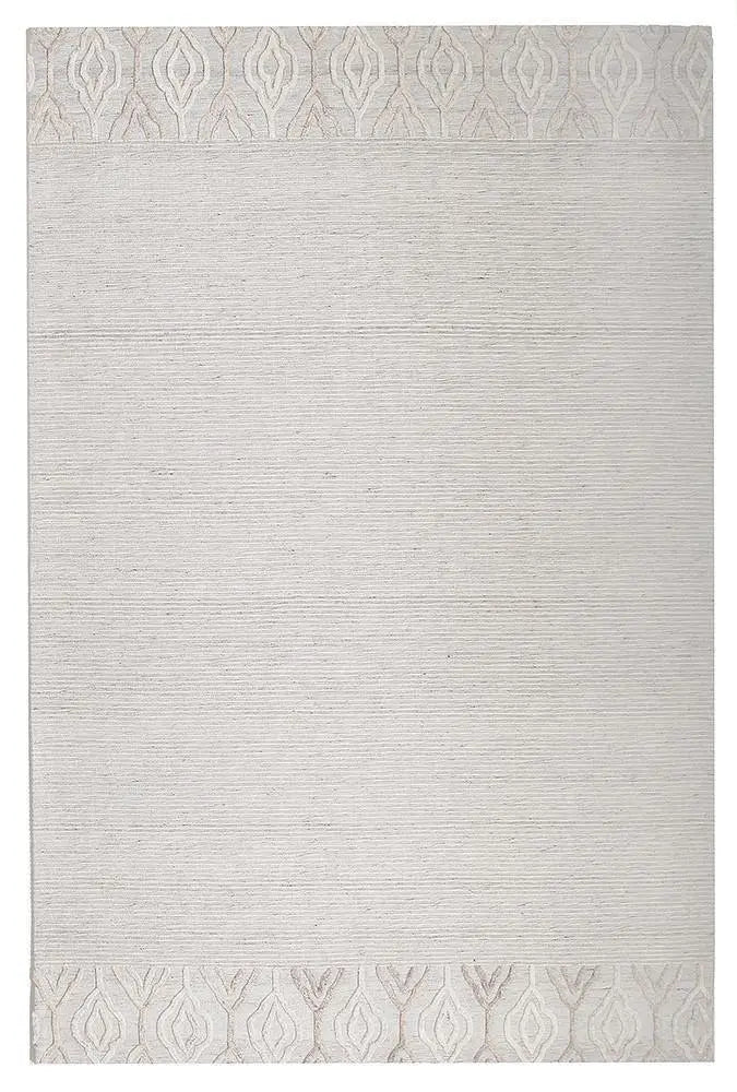 Fantasy 5056 Ivory Wool and Viscose Rug Unitex