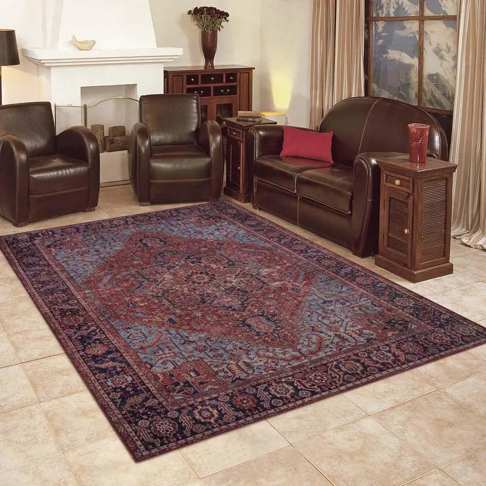 HYDE 2019 RED RUG, Well-worn antique textiles, Traditional Designer Rugs Saray Rugs