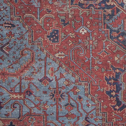 HYDE 2019 RED RUG, Well-worn antique textiles, Traditional Designer Rugs Saray Rugs