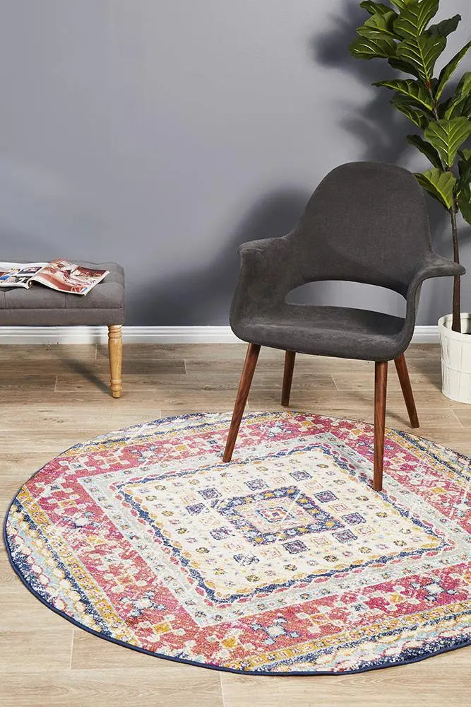 Hayat 203 Multi Round Rug Unitex