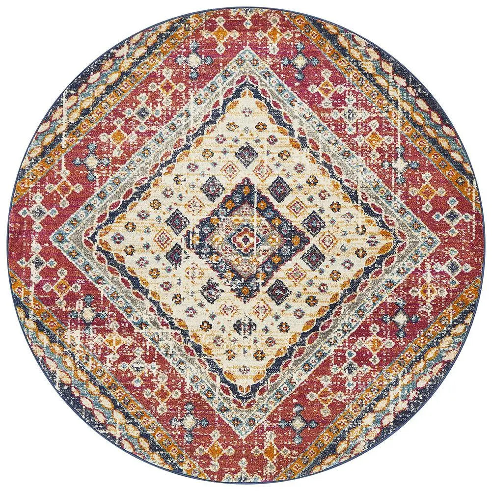 Hayat 203 Multi Round Rug Unitex