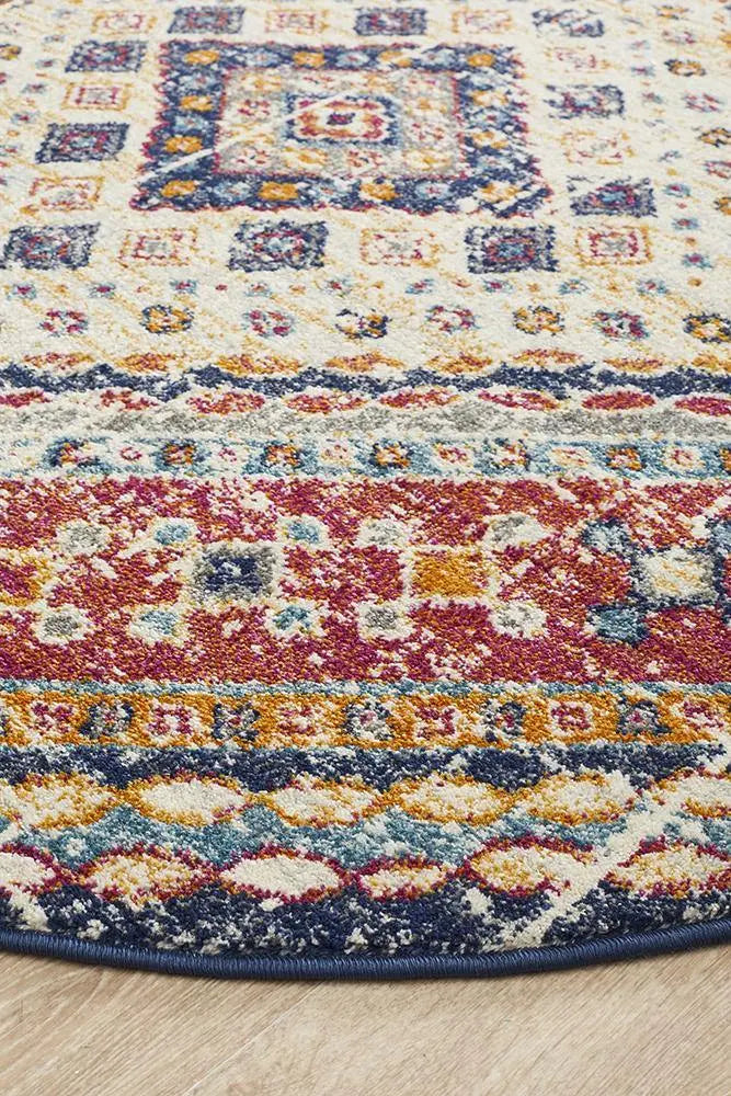 Hayat 203 Multi Round Rug Unitex