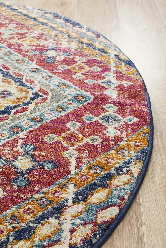 Hayat 203 Multi Round Rug Unitex