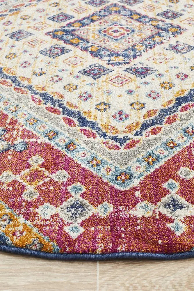 Hayat 203 Multi Round Rug Unitex