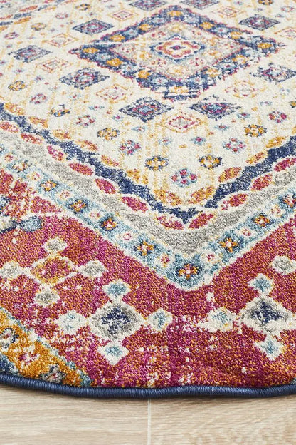Hayat 203 Multi Round Rug Unitex