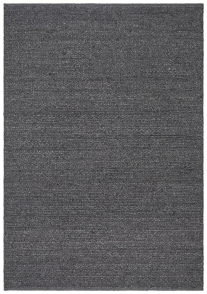 Howard 801 Charcoal Wool and Viscose Rug Unitex