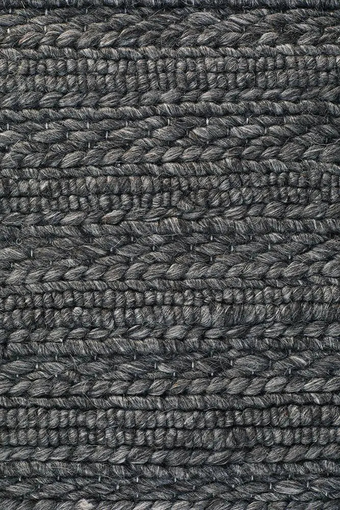 Howard 801 Charcoal Wool and Viscose Rug Unitex
