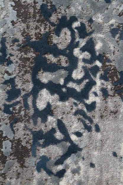 Kathy Casper Distressed Modern Rug Blue Grey White Rug Culture