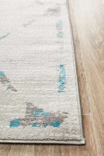 Kendall Contemporary Diamond Rug Grey Blue Rug Culture