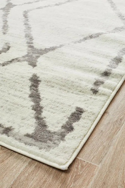 Kendall Contemporary Diamond Rug White Grey Rug Culture