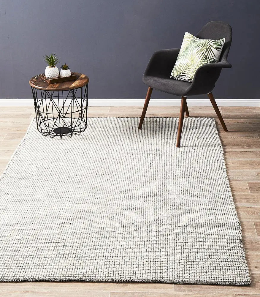Lapa Black Wool Rug Unitex