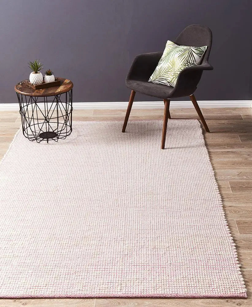 Lapa Pink Wool Rug Unitex