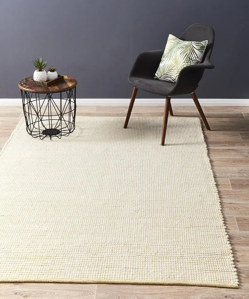 Lapa Yellow Wool Rug Unitex