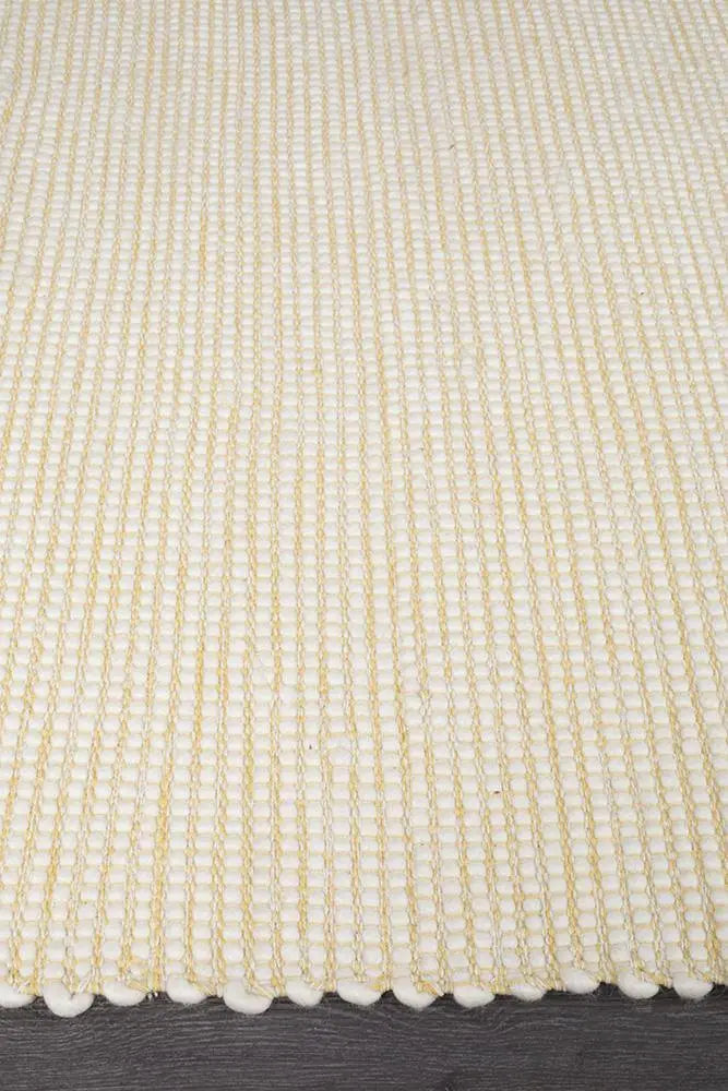 Lapa Yellow Wool Rug Unitex