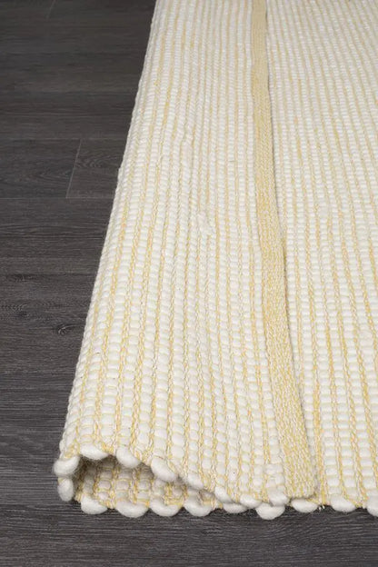 Lapa Yellow Wool Rug Unitex
