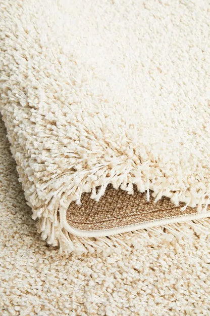Lara Cream shaggy Rug Unitex